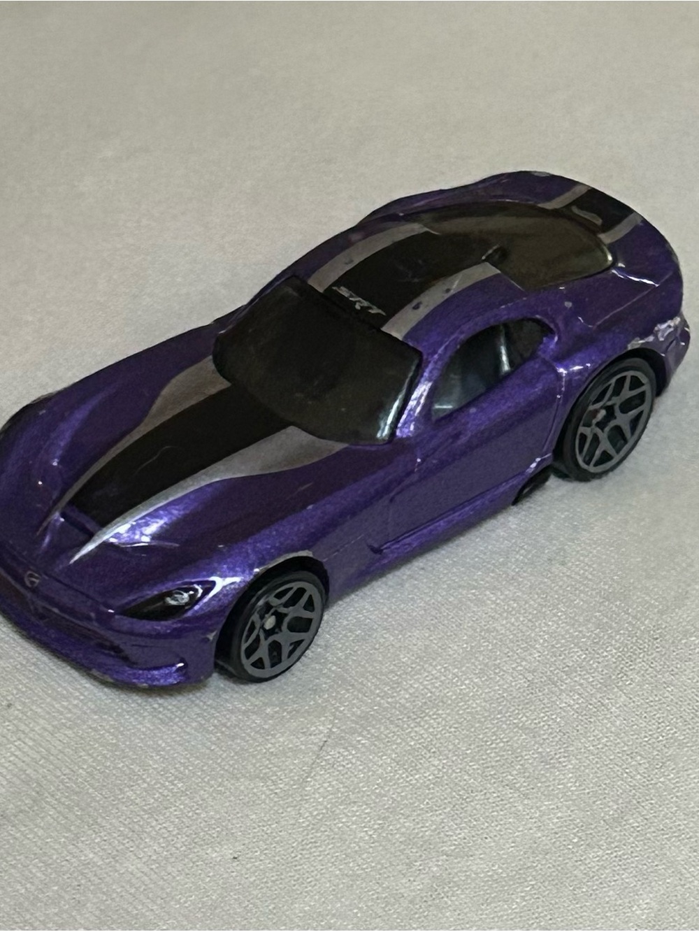Hot Wheels 2013 Viper SRT Purple Metallic Dual Black Racing Stripes Loose 1:64